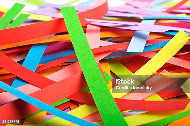 Paper Strips In Rainbow Colors Can Use As Background Stock Photo