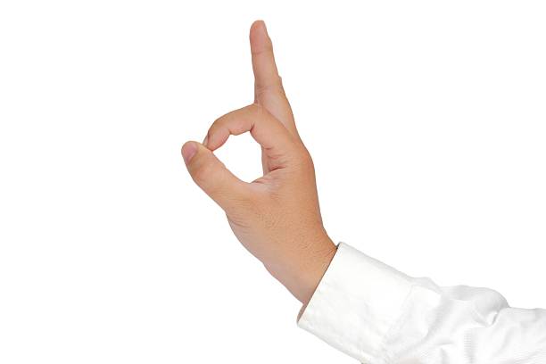 istock OK Sign Hand Gesture Isolated on White 531280243