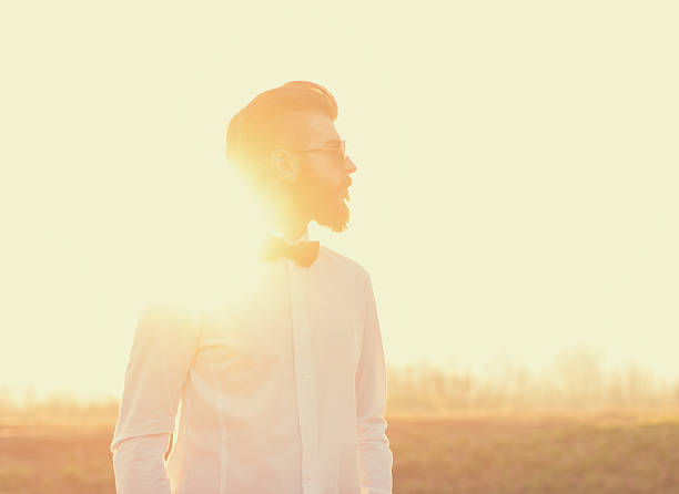 istock Handsome stylish man with sunglasses posing at sunshine 531281345