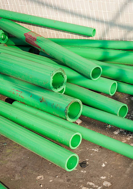Green color plastic tubes for industry Green color plastic tubes for industry . rustproof stock pictures, royalty-free photos & images