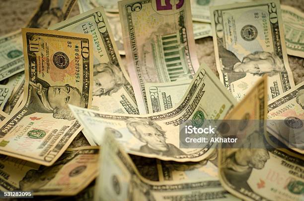 Dollar Notes Stock Photo - Download Image Now - 2015, American Ten Dollar Bill, Bank Account