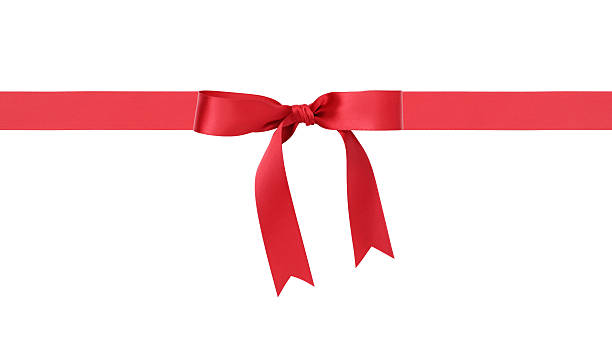 istock traditional red ribbon bow border 531282181
