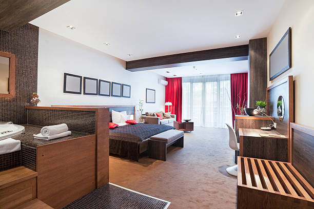 istock Interior of a luxury spacious hotel room 531293513