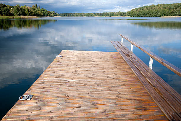 istock Pier at Lake Luka, Trakai, Vilnius 531294597