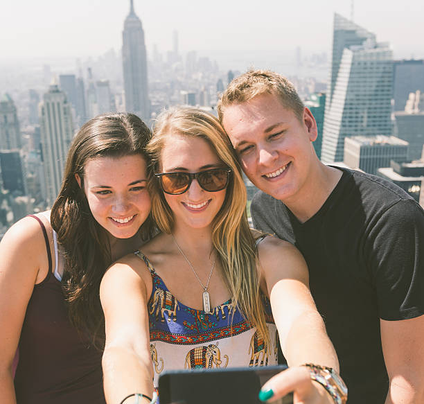 istock Friends Taking Selfie with New York on Background 531294747
