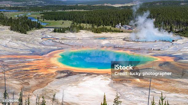 Grand Prismatic Spring Yellowstone National Park Stock Photo - Download Image Now - Yellowstone National Park, Caldera, 2015