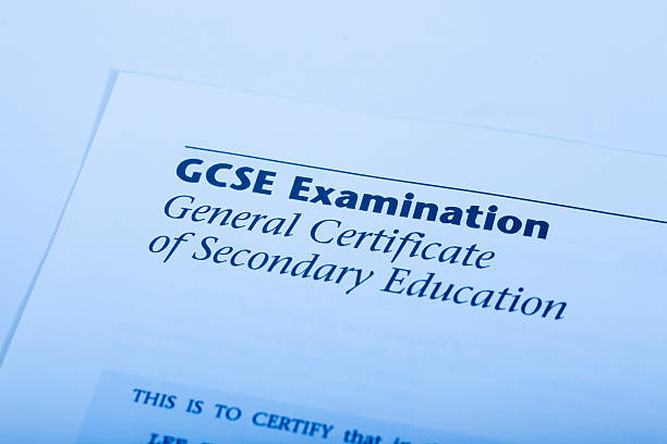 GCSE Examination Certificate stock photo