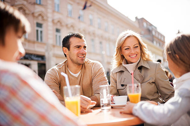 istock Family enjoying in cafe on a beautiful day. 531300931
