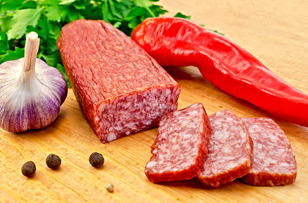 istock Salami with vegetables on the board 531301151