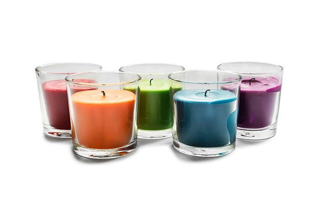 candele - aromatherapy candles foto e immagini stock