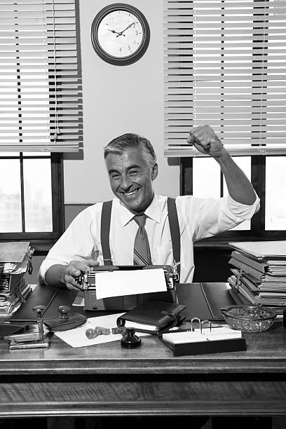 istock Cheerful reporter with fist raised 531303936