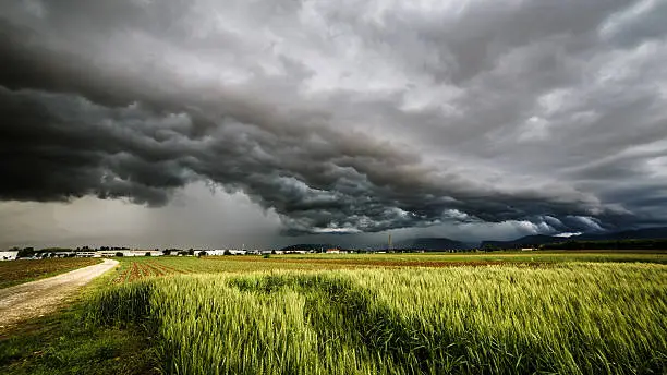 Photo of storm over the fields