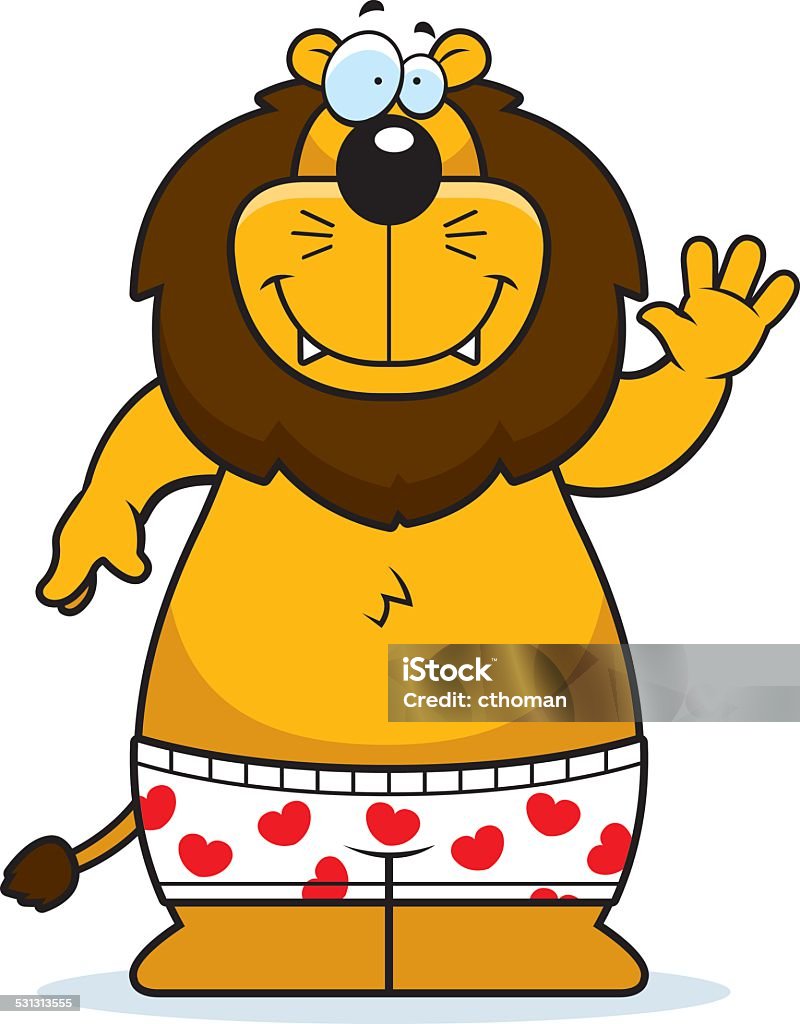 Cartoon Lion Boxers A cartoon illustration of a lion in boxer shorts. 2015 stock vector