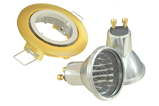 recessed light with LED (Light Emitting Diode) lamps, 3D rendering
