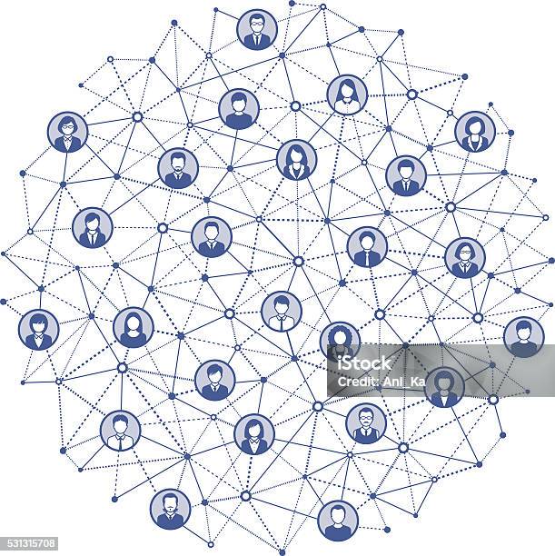 Social Network Stock Illustration - Download Image Now - Audience, Data, Connection