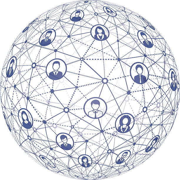 グローバルネットワーク - computer icon planet abstract social media点のイラスト素材／クリップアート素材／マンガ素材／アイコン素材