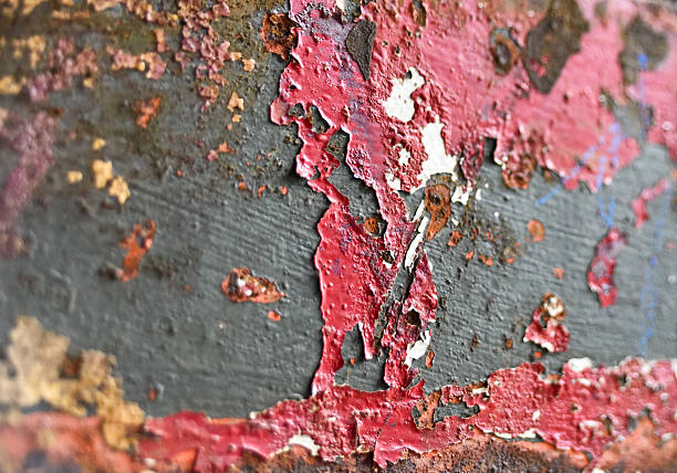 vecchia vernice - peeling paint abandoned old foto e immagini stock