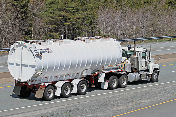 istock White Semi Tanker Truck Travelling On A Highway 531319376
