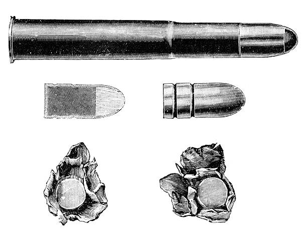 bullet illustration was published in 1895 "catalogue of different goods" firing squad stock illustrations