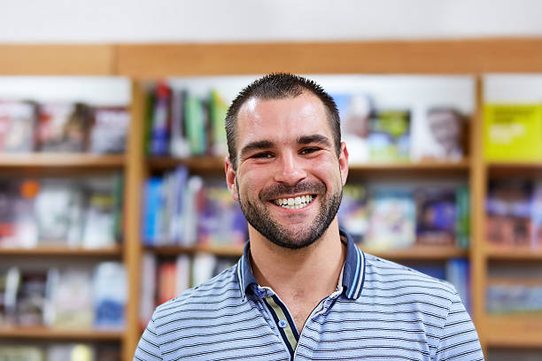 istock Portrait of man in a bookstore 531320121