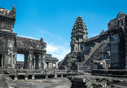 Baphuon Temple is part of the Angkor Thom complex in Siem Reap that was build in the mid 11th century and was dedicated to the Hindu god Shiva.