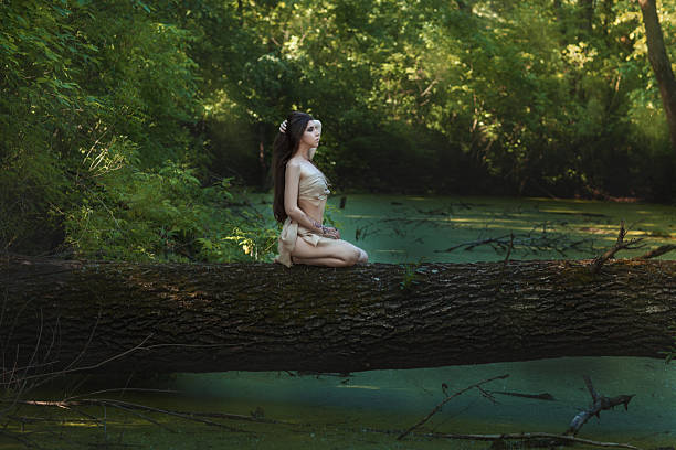 Woman in the woods.