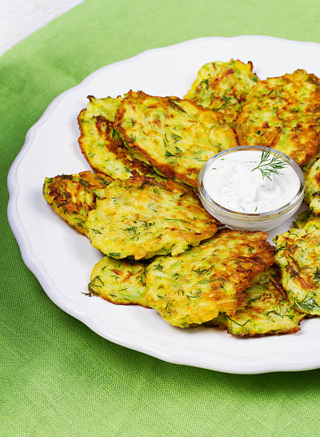 istock Zucchini Pancakes With  Sour Cream 531321008