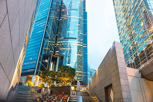 istock Reflection of a skyscraper in skyscraper in Hong Kong Island 531321211