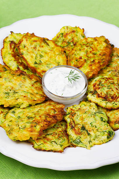 istock Zucchini Pancakes With  Sour Cream 531321354