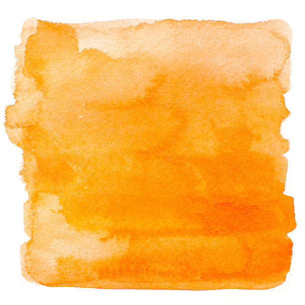 istock Square orange watercolor banner background 531321408
