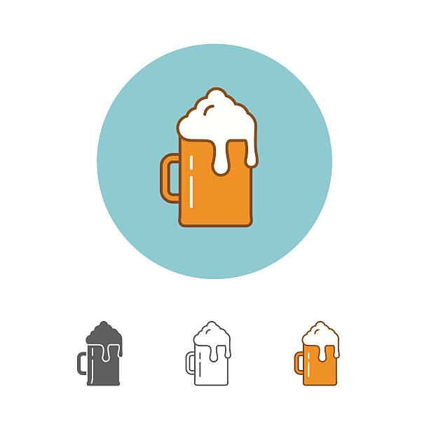 Flat beer icon This is a vector illustration of Flat beer icon  kvass stock illustrations