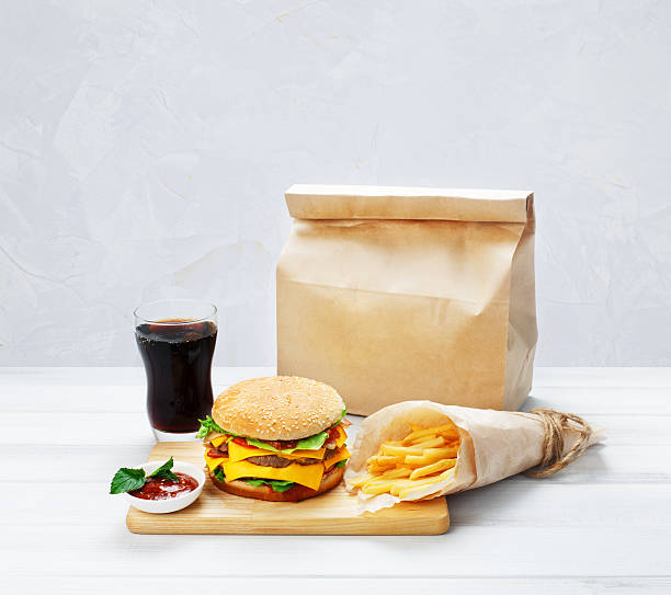 istock Fast food take away. Hamburger, cola and fries 531322770