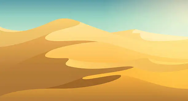 Vector illustration of Desert dunes background