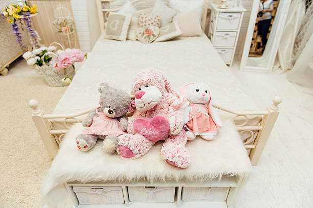 istock Bright and fresh bedroom decorated with a toys. 531323074