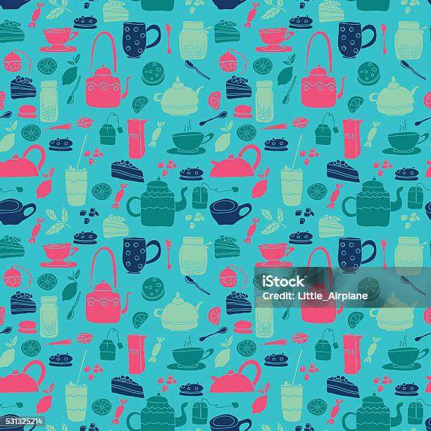 Creative Tea Patterns Tea Pattern Set Stock Illustration - Download Image Now - Art, Art And ...