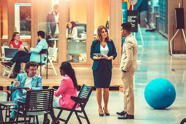 Business team, office meeting, contemporary, modern