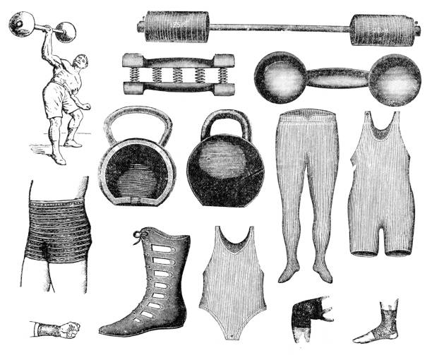 illustrations, cliparts, dessins animés et icônes de sport - vintage toning