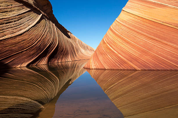 istock reflection in water in the wave coyote butte 531327564