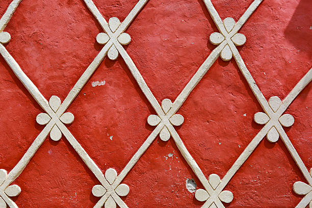 classic Mexican traditional building decoration details in Bernal, Queretaro