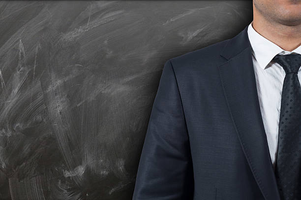 istock Businessman  on black chalk board 531327994