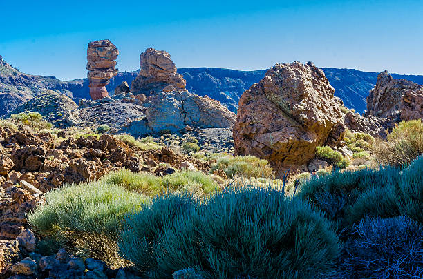 los roques en el teide, tenerife - anoxia fotografías e imágenes de stock