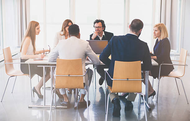 istock Group of business people working in the office 531330030