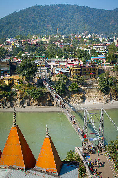 istock Laxman Jhula bridge over Ganges river in Rishikesh, India 531330669