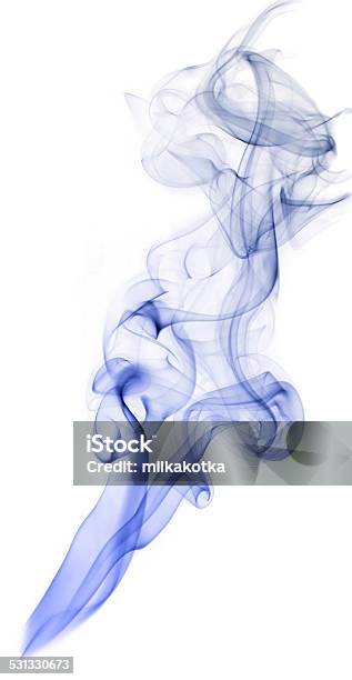 Blue Smoke On White Background Stock Photo - Download Image Now - 2015, Abstract, Blue