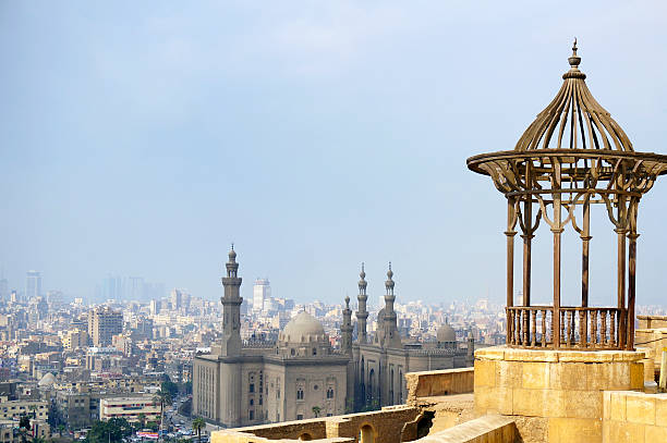 上からの眺め - sultan hassan mosque ストックフォトと画像