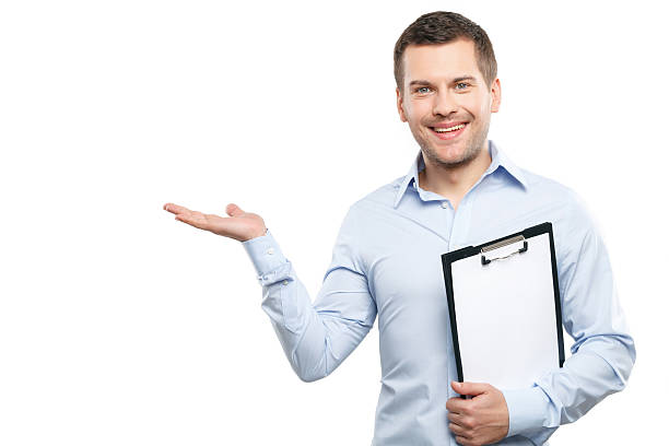 istock Attractive young businessman is making a presentation 531331712