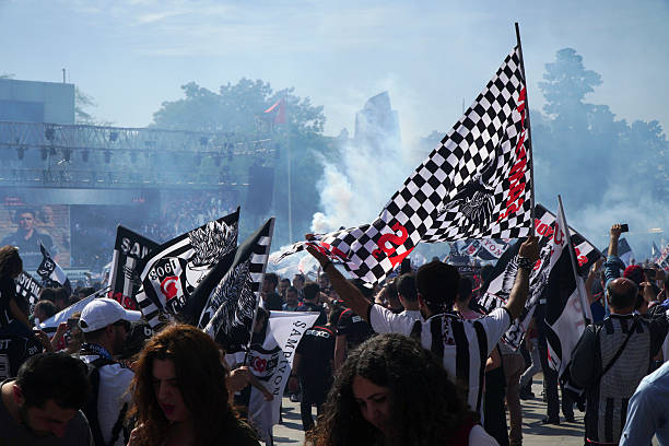 Championship Celebration of The Besiktas Football Team Fans stock photo