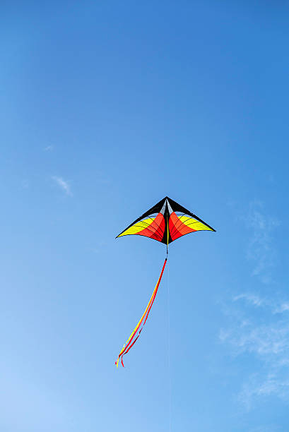 istock Colorful kite is flying in a blue sky 531333962