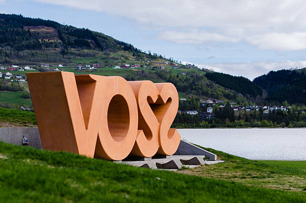 istock Touristic sign and scenic view in Voss, Norway 531334360