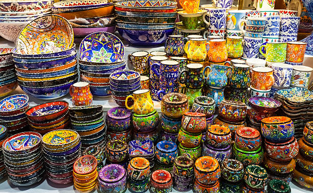istock Classical Turkish ceramics on the market 531334625